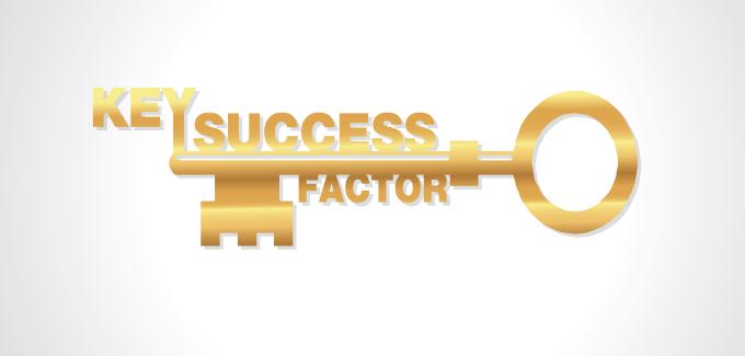 Picture of a key with the word success