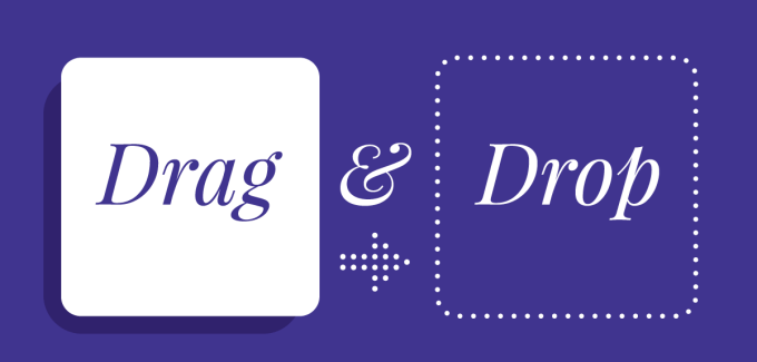 Drag and drop banner
