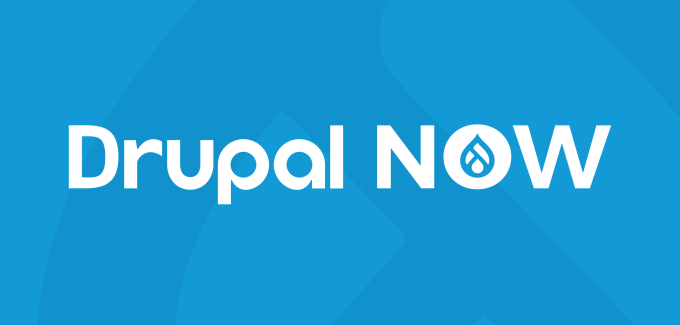 Drupal NOW with Drupal logo