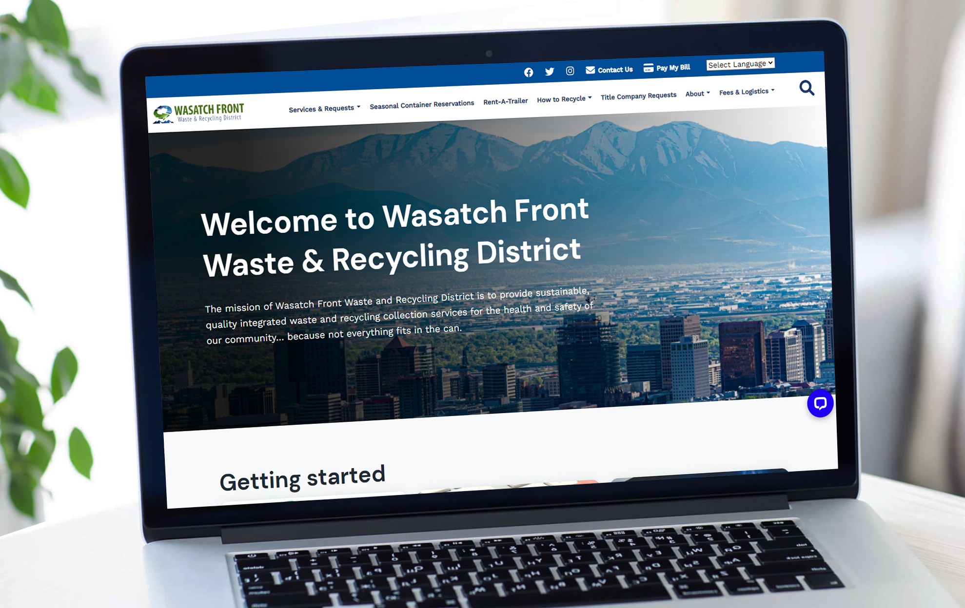 Wasatch Front Waste & Recycling District home page