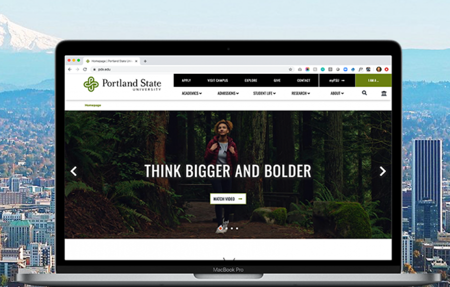 Portland State University Web cover page