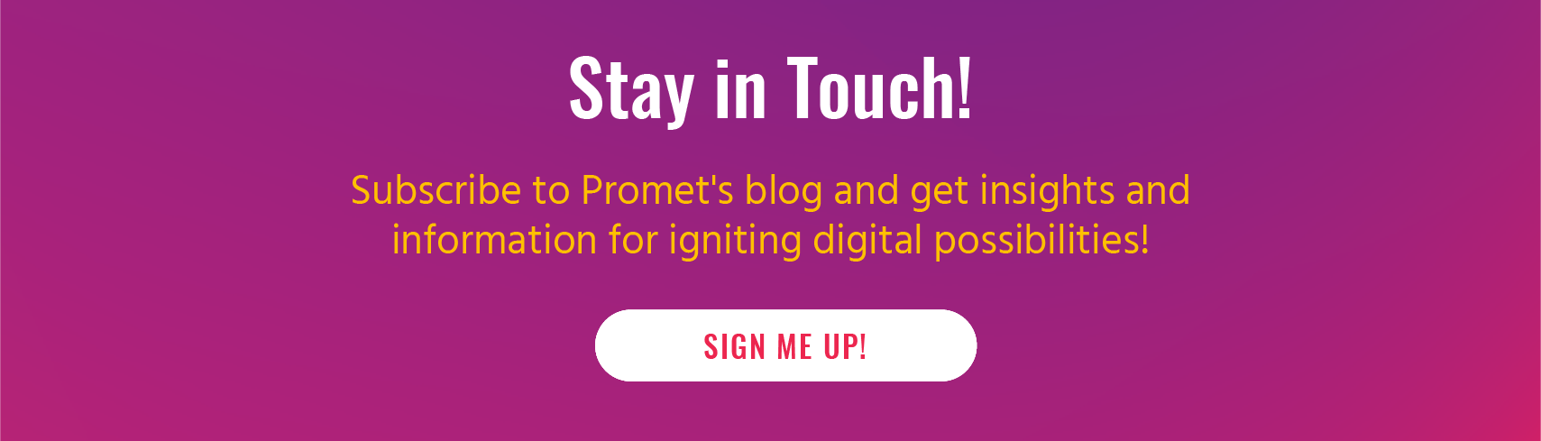 How to subscribe to the Promet newsletter