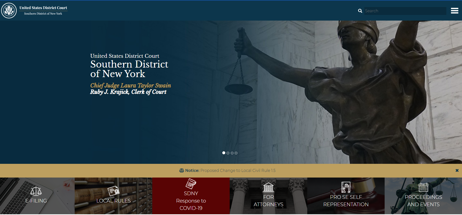 Southern District of New York website