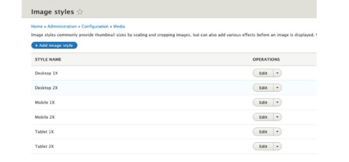 Responsive image screen shot