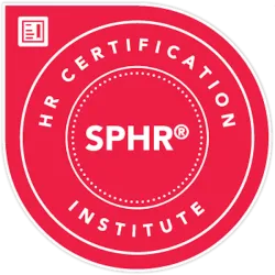 Red circular SPHR Certification Badge