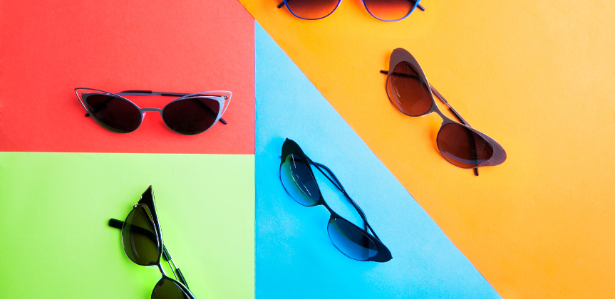 sunglasses on various colors
