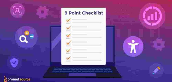 Representation of a checklist for government websites