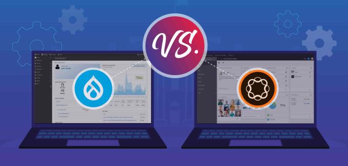 Adobe Experience Manager vs Drupal logos