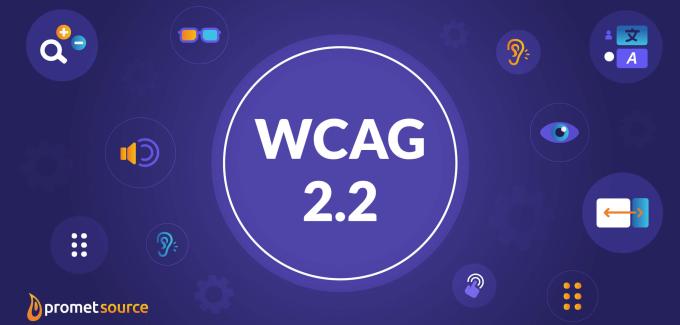 WCAG 2.2 on a purple background
