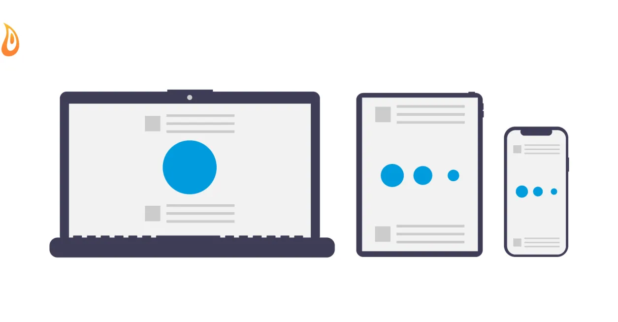 Examples of 3 different devices to show responsive images