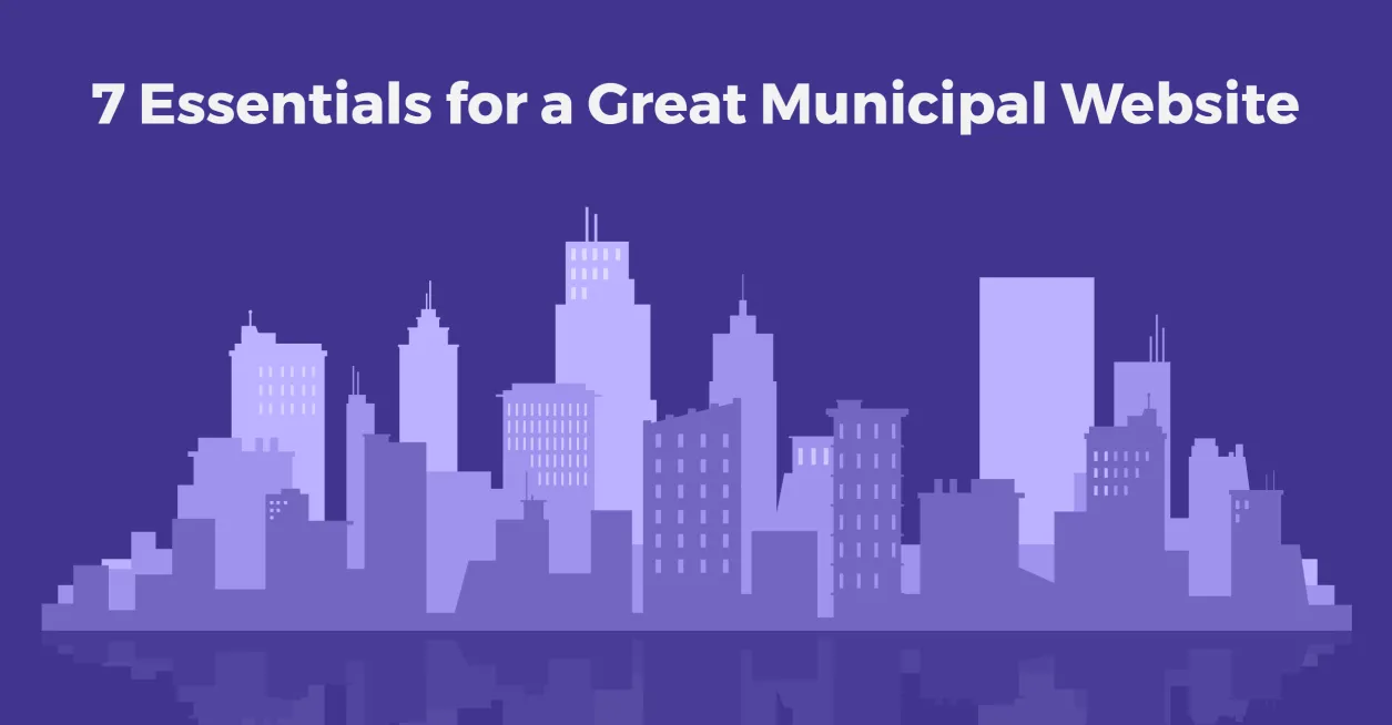 headline over a silhouette of a city skyline