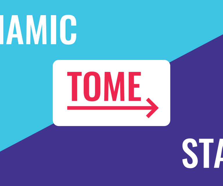 Image with the words Dynamic, Tome and Static