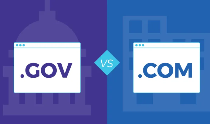 graphic with dot gov and dot com