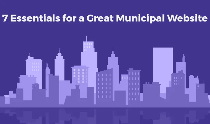 headline over a silhouette of a city skyline