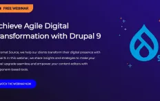 Achieve Agile Digital Transformation with Drupal 9 webinar header