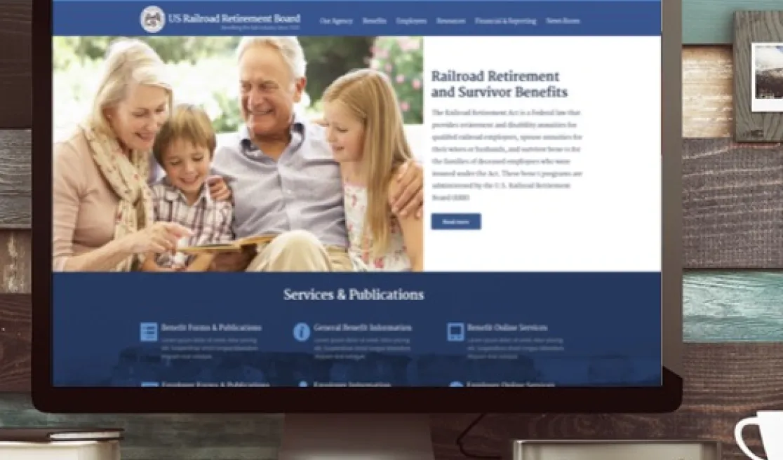 The Railroad Retirement Board website cover