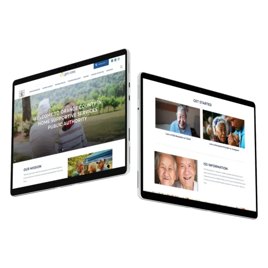 Orange County website on tablets