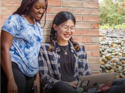 University students studying together