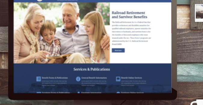 railroad retirement board homepage image on desktop