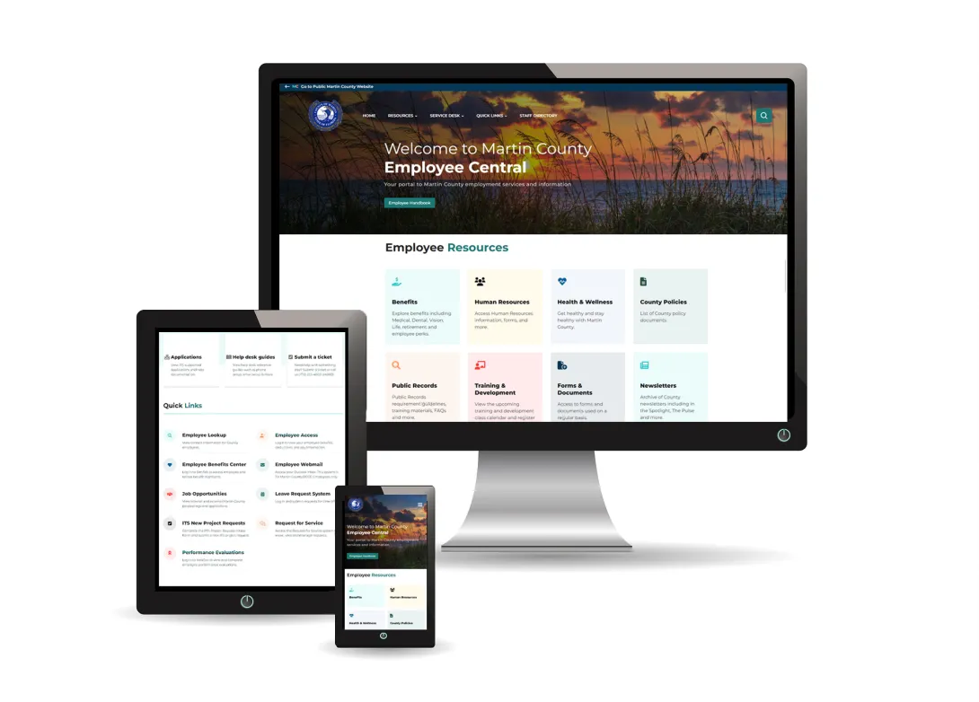 Martin County, Florida Intranet website cover