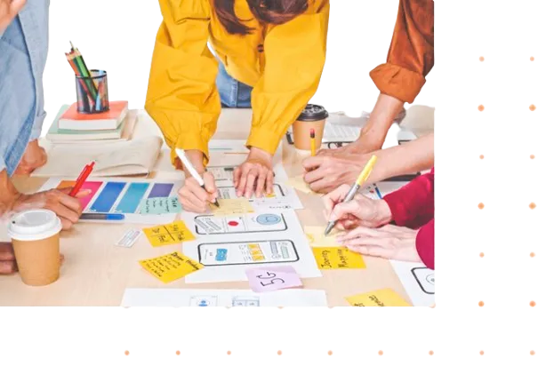 Strategy session with spark background