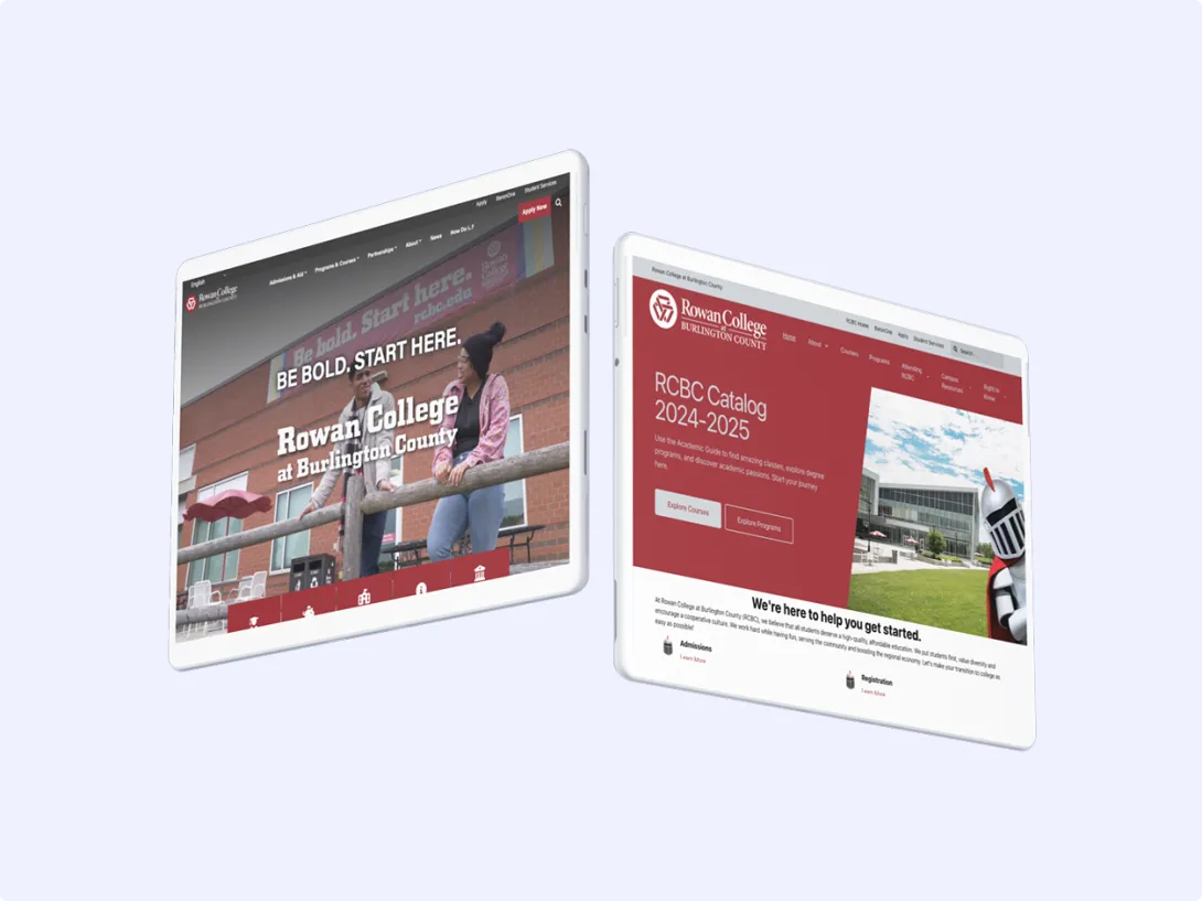 Rowan College at Burlington County on ipad