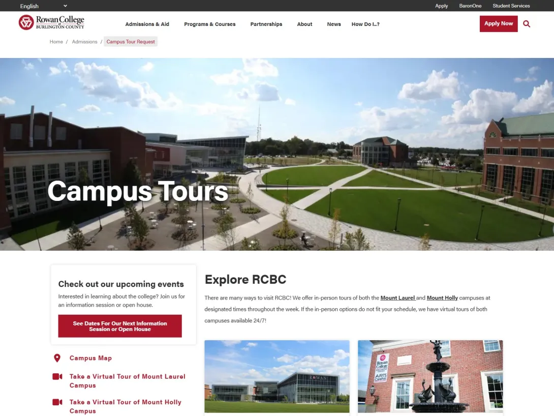 RCBC tours page