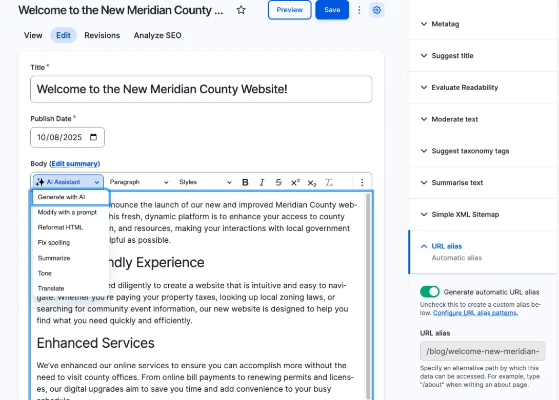 image of a blog post with the ai tools 