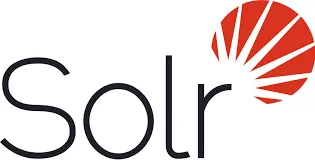 Apache Solr logo with red and black text and design.