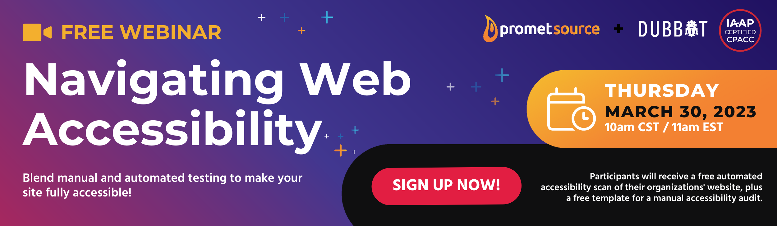 Webinar for Navigating Accessbility banner