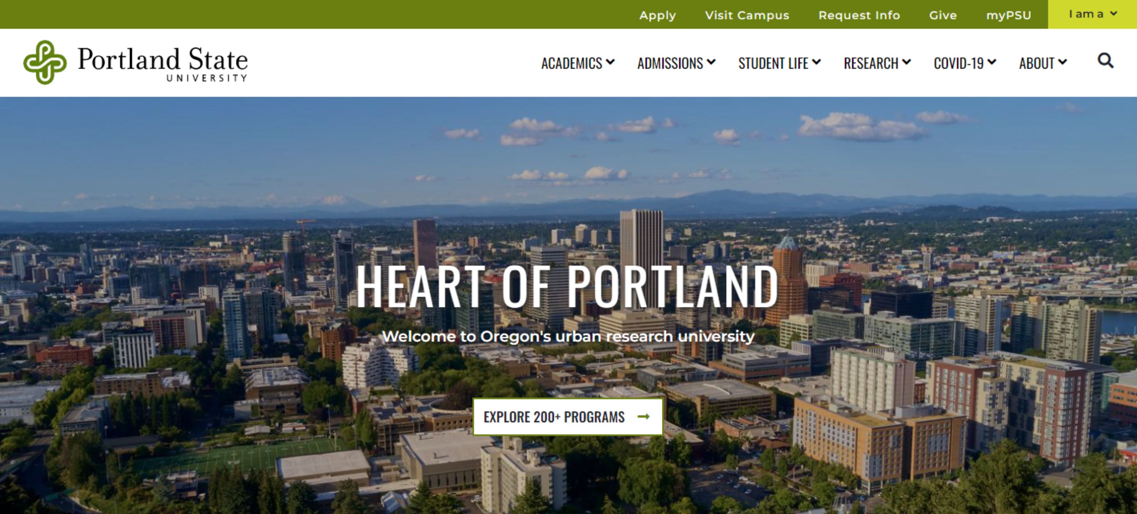 Portland State University homepage