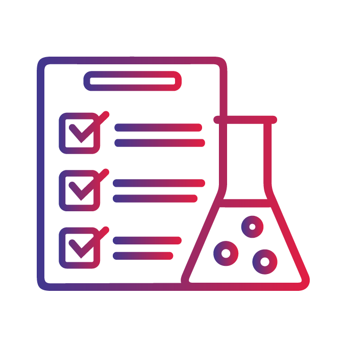 flask and checklist