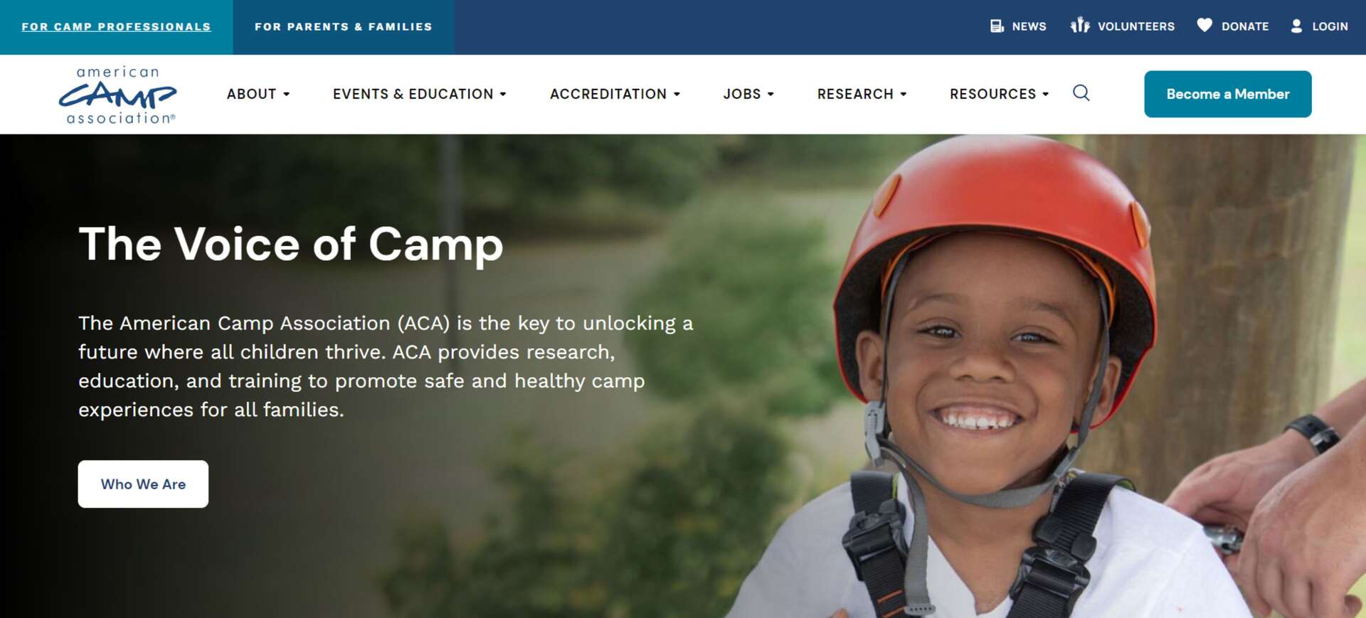 American Camp Association homepage