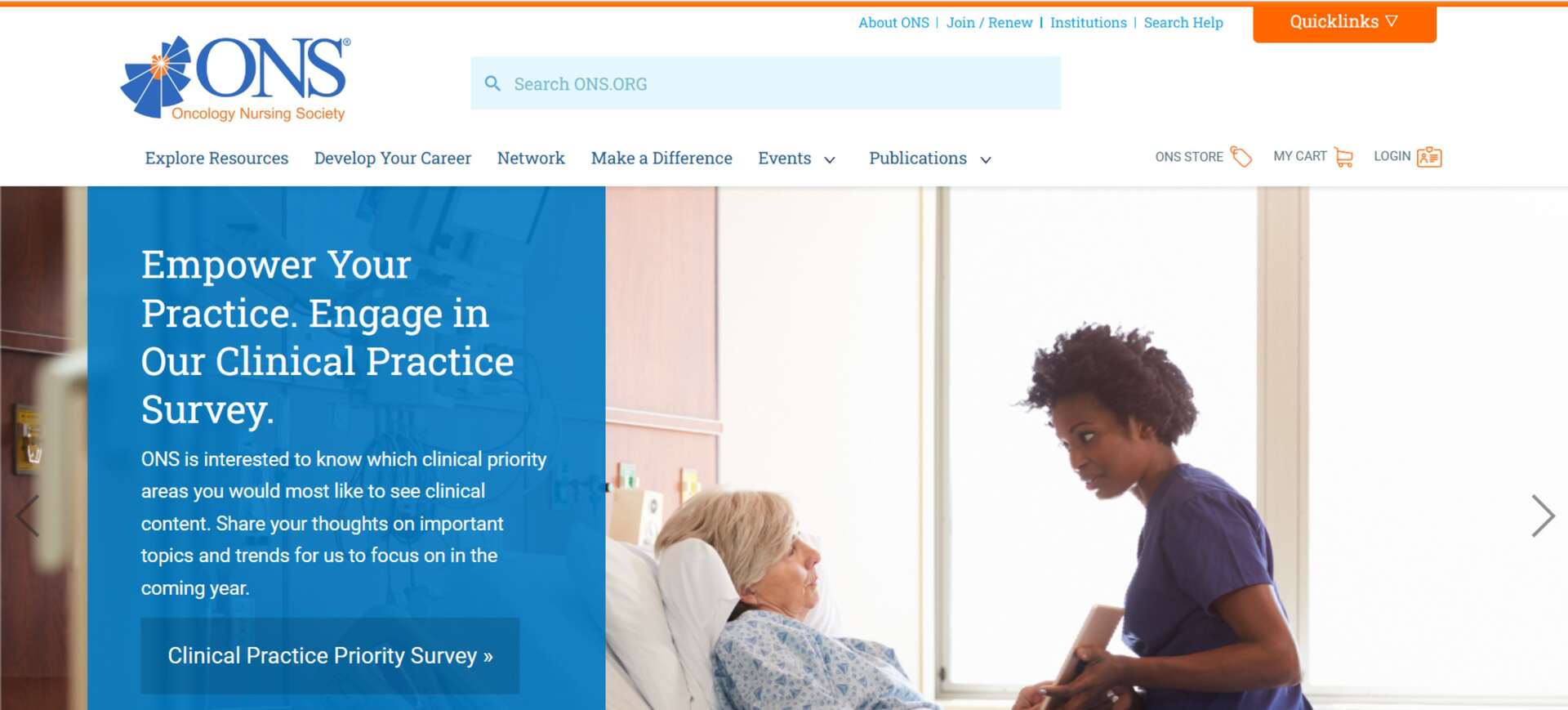 Oncology Nursing Society homepage
