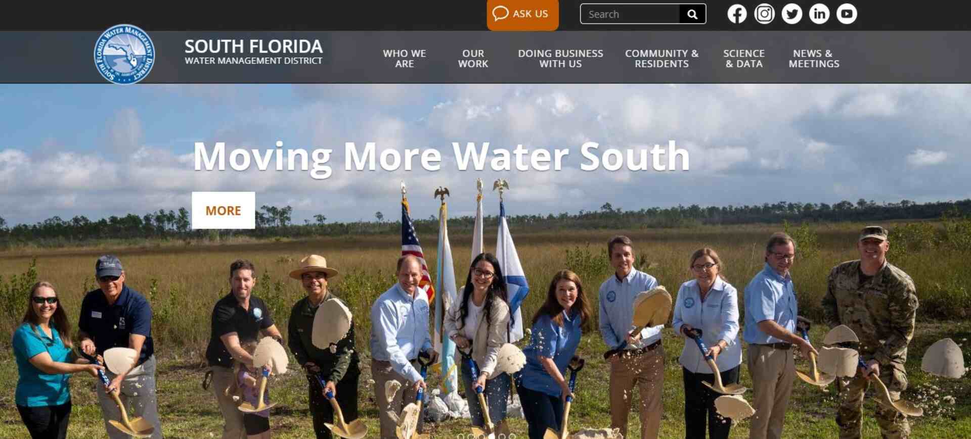 South Florida Water Management District homepage
