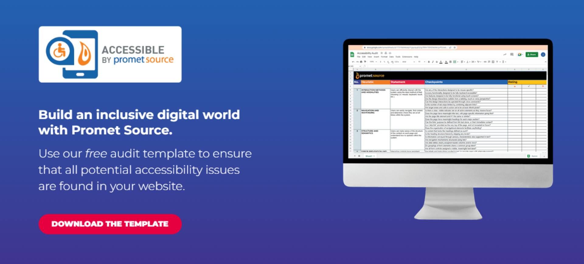 Free downloadable manual accessibility audit template