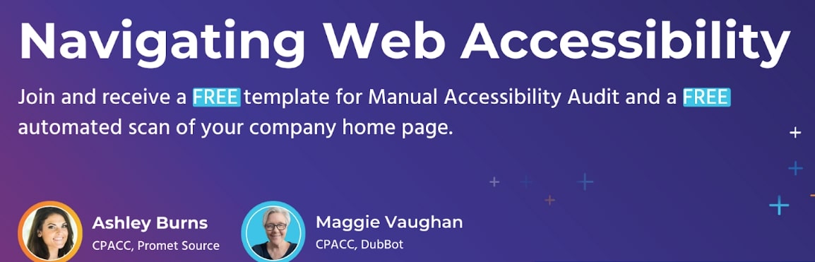 Promotion snippet from Navigating Accessibility webinar