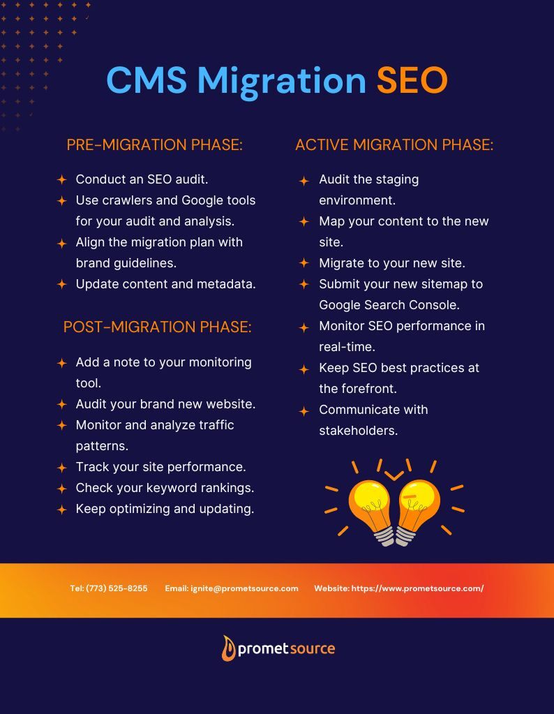 CMS migration SEO checklist