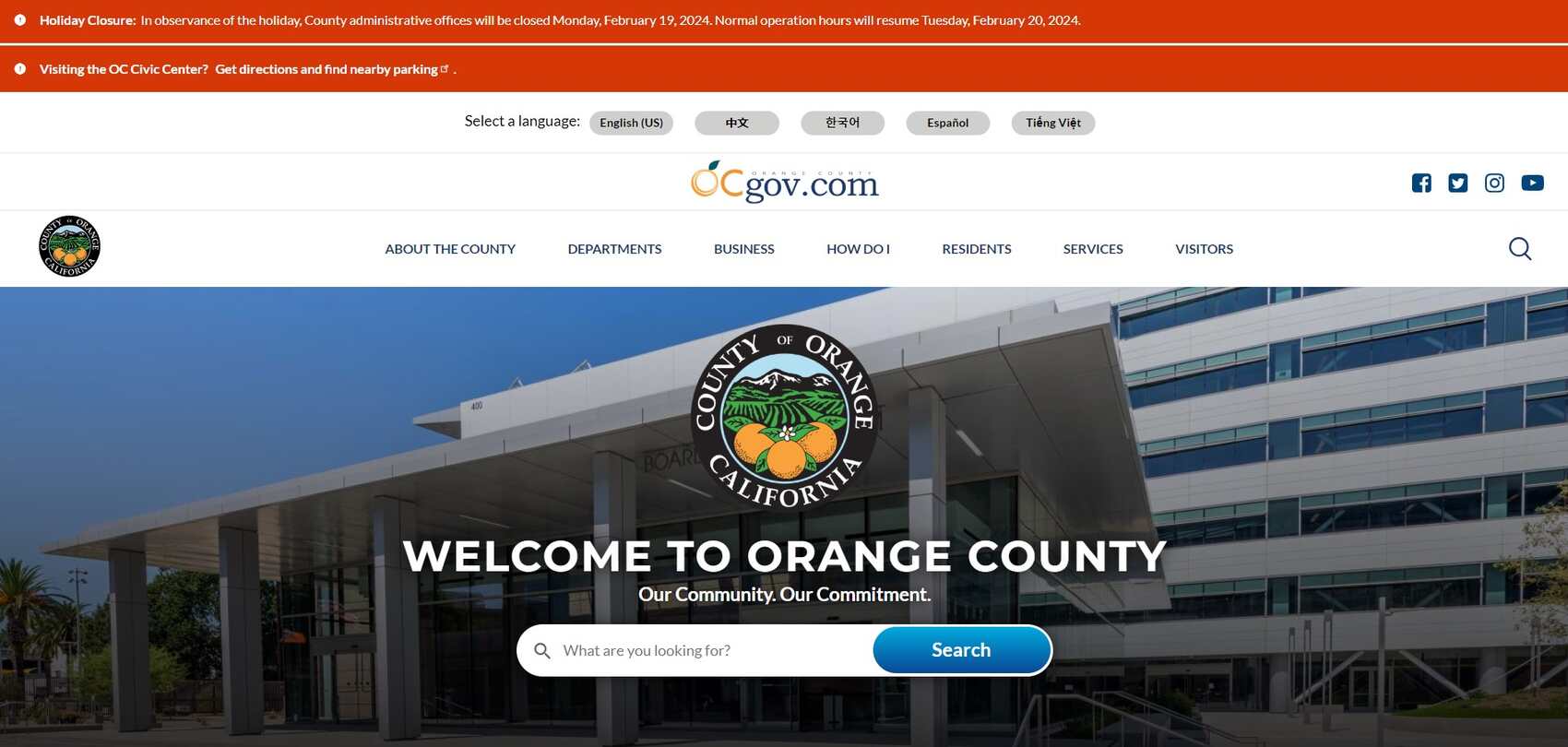 Orange County alert headers